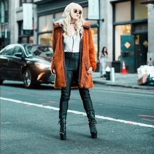 NEW H&M Studio Faux Fur Jacket Coat